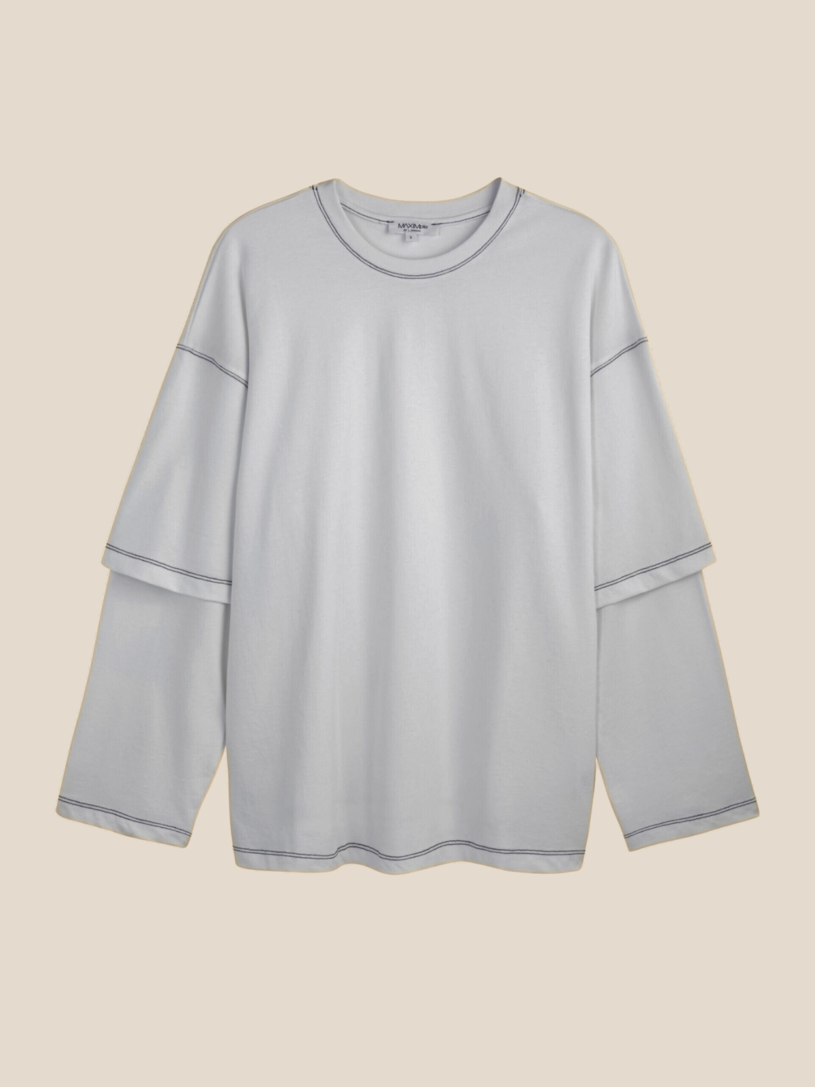 Double sleeve shirt – white & black