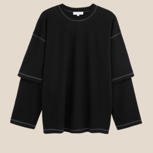 Double sleeve shirt - black