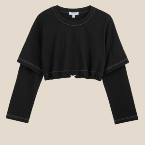 Lili double crop -black
