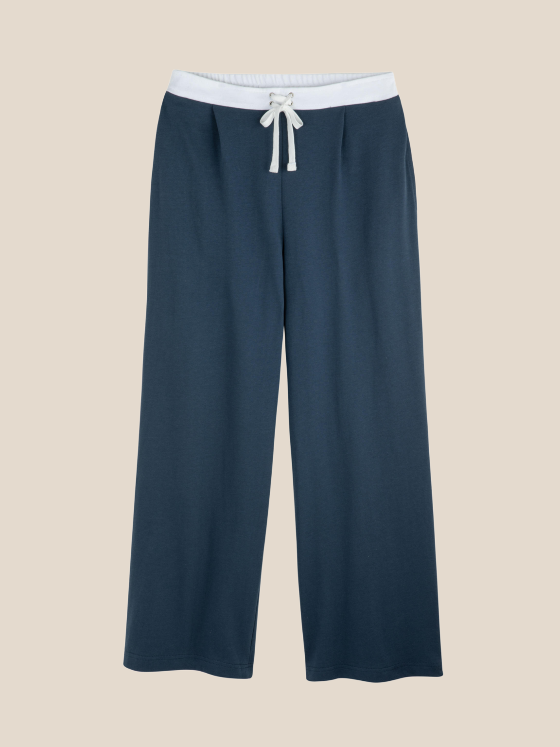 Lili trousers -Navy blue & white
