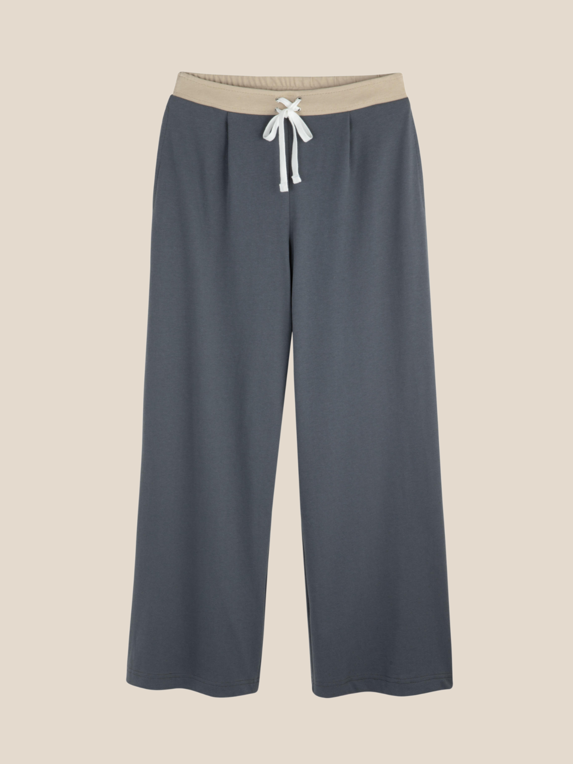 Lili trousers -Steel grey & beige