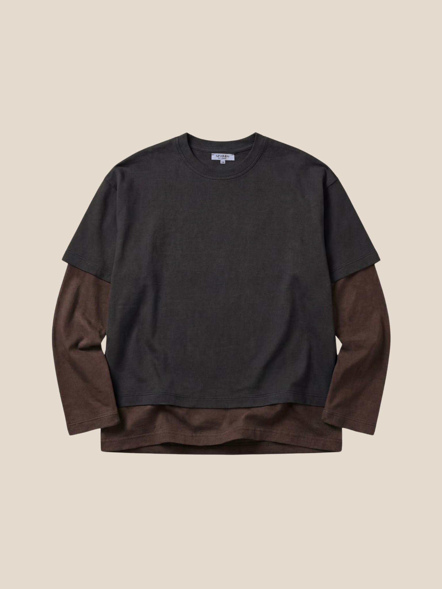 Double-sleeves - shirt-black & chocolate